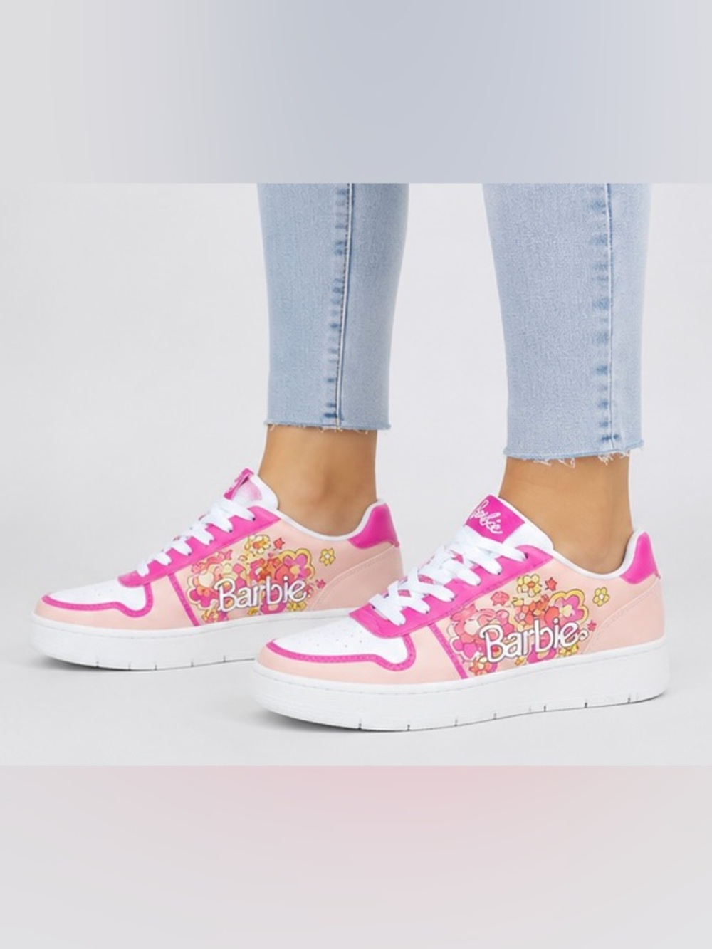 WOMEN’S BARBIE PINK CASUAL COURT SNEAKERS 👟